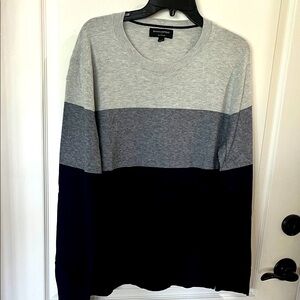 EUC Banana Republic navy, and gray crewneck color block sweater large